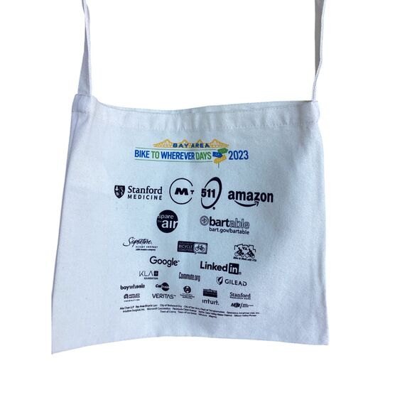 NEW Bay Area Bike to Wherever Days 2022 Canvas Tote Bag - Unique Graphic - Rare! - Picture 4 of 4